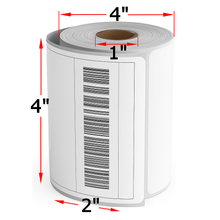 Load image into Gallery viewer, 4x2 Direct thermal 1" core for Desktop printers