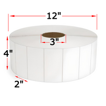 Load image into Gallery viewer, 4 x 2 Extra large thermal label rolls for automatic label applicator machine