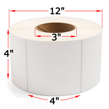 Load image into Gallery viewer, 4" X 4" Thermal Transfer Barcode Shipping Labels by BuyLabel.ca Canada