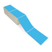 Load image into Gallery viewer, 4" X 6" Blue Thermal Transfer FanFold Bar Code Shipping Labels by BuyLabel.ca Canada