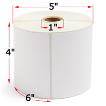 Load image into Gallery viewer, 4" X 6" Direct Thermal Labels, 12 Rolls, 5700 Labels, 1" Core, 5" OD