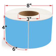 Load image into Gallery viewer, 4" X 6" Thermal Transfer Blue Barcode Shipping Labels by BuyLabel.ca Canada