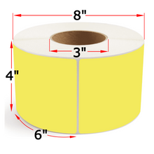 Load image into Gallery viewer, 4" X 6" Direct Thermal Barcode Shipping Labels Yellow by BuyLabel.ca Canada