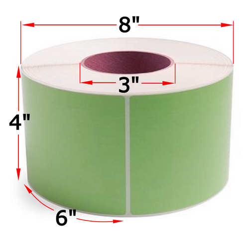 4x6 Lime Green Direct Thermal Label Canada