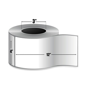 4"X12" Thermal Transfer Industrial Labels Canada Lowest Cost from Manufacturer BuyLabel.ca