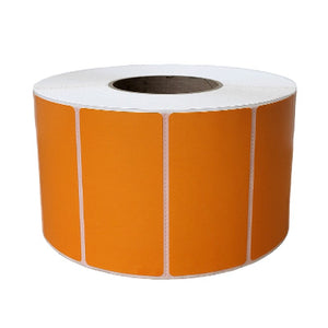 4" X 2" Orange Coloured Labels by BuyLabel.ca Canada