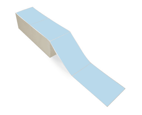 4x6 Blue Direct Thermal Fanfold buylabel Canada