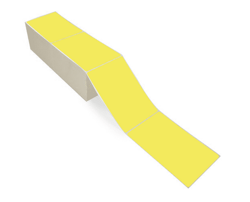 4x6 Yellow Direct Thermal Fanfold buylabel Canada