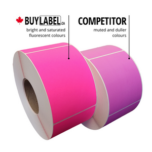 4x6 Fluorescent Pink Label